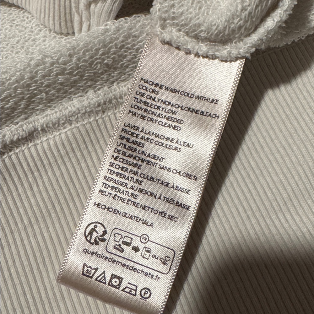 Free People / We The Free creamy white & black New York Camden sweatshirt (L) - Picture 7 of 9